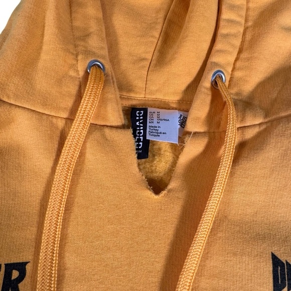 Divided by H&M Justin Bieber Stadium Tour Womens Yellow Black Hoodie Size Medium - Picture 4 of 13